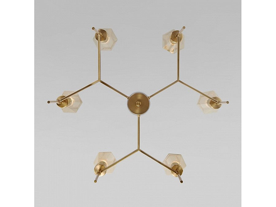 Люстра на штанге Eurosvet Prism 60143/6 латунь