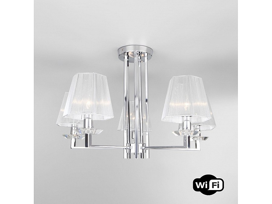 Люстра на штанге Eurosvet Alegria 60125/5 хром Smart (60114/5)