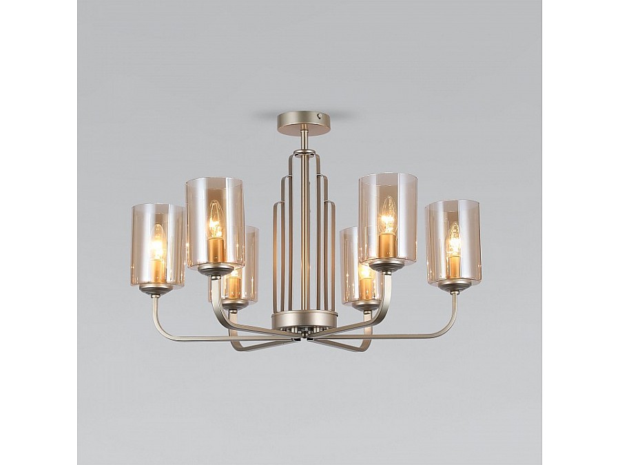 Люстра на штанге Eurosvet Defi 60138/6 золото перламутровое