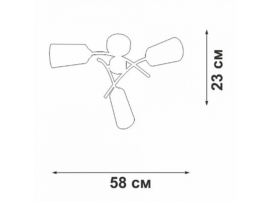 Люстра на штанге Vitaluce V2850 V2850-1/3PL