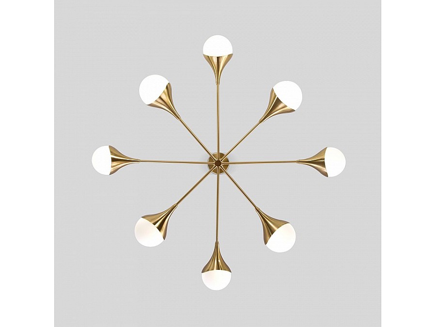 Люстра на штанге Eurosvet Calyx 60168/8 латунь