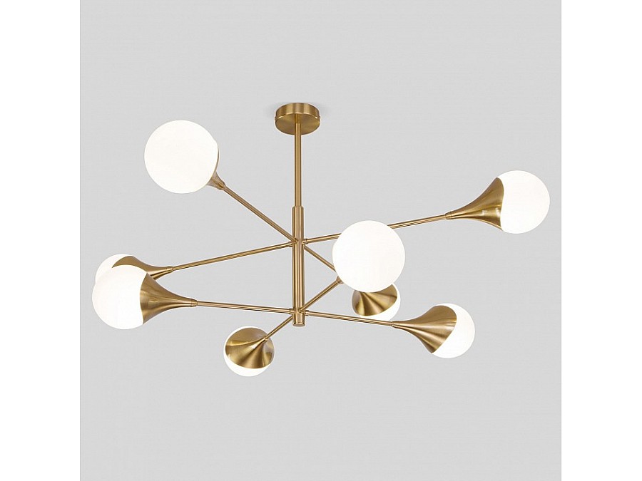 Люстра на штанге Eurosvet Calyx 60168/8 латунь