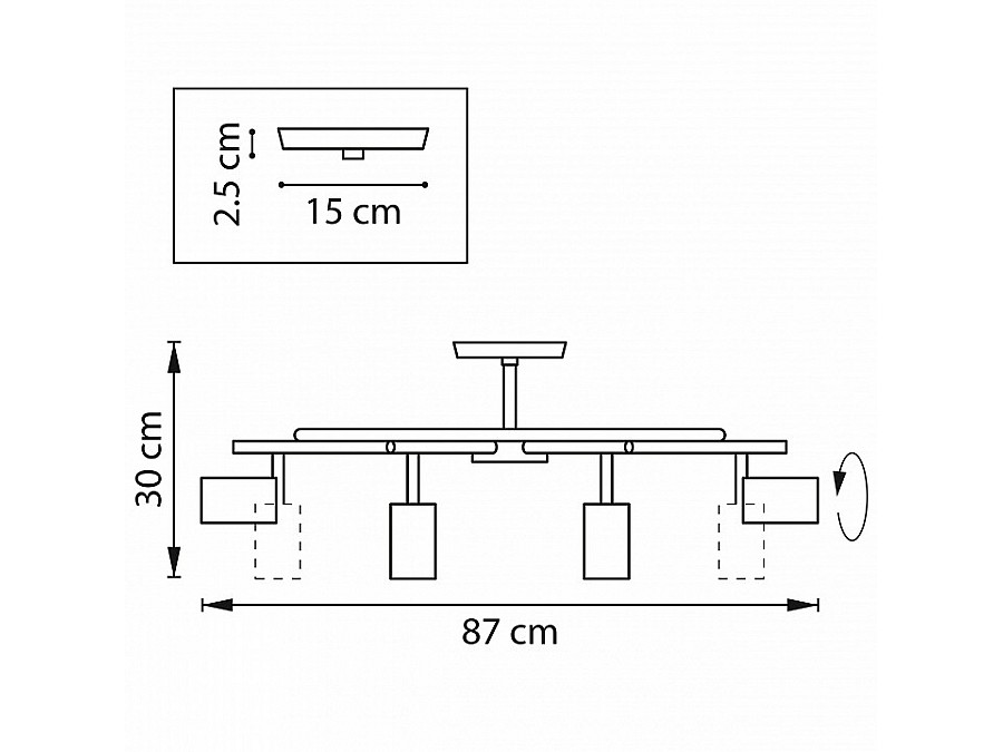 Люстра на штанге Lightstar Rullo LR718318