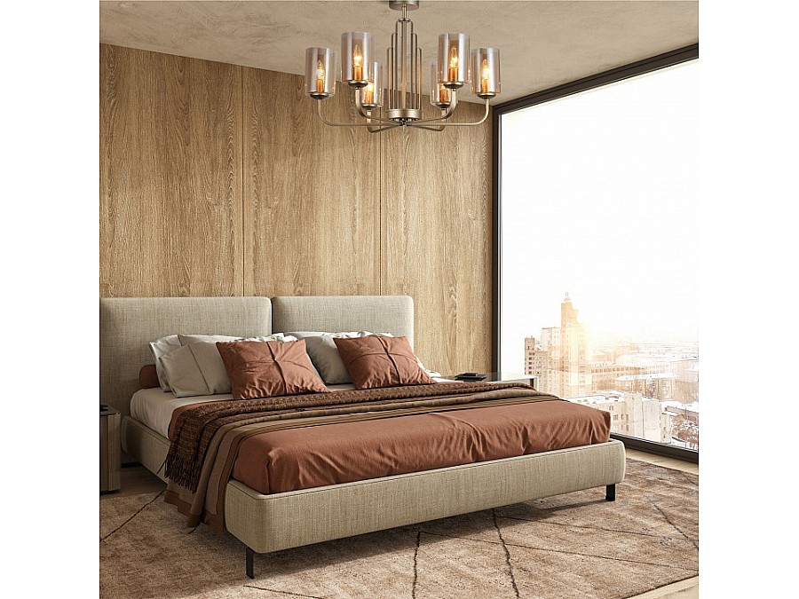 Люстра на штанге Eurosvet Defi 60138/6 золото перламутровое