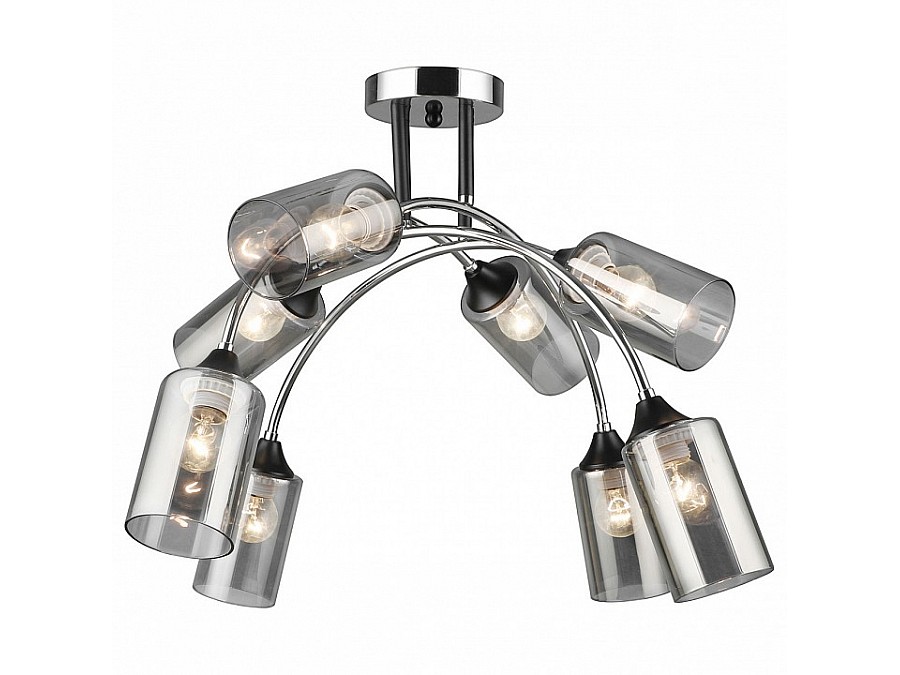 Люстра на штанге Imex MD.2195 MD.2195-8-S-BK+CH