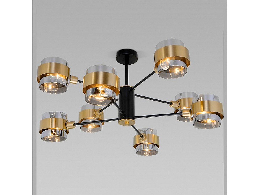 Люстра на штанге Eurosvet Arcada 70127/8 черный/дымчатый