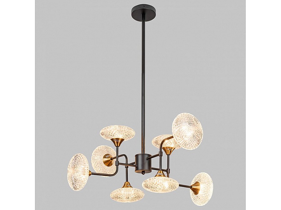 Люстра на штанге Imex MD.1232 MD.1232-8-P-BK+AGD