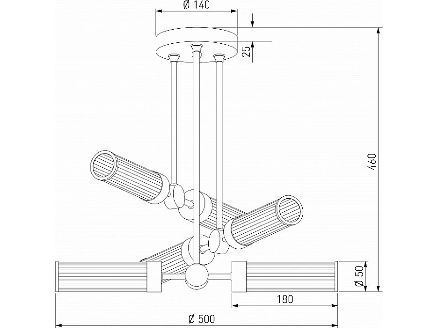 Люстра на штанге Eurosvet Oriens a068071
