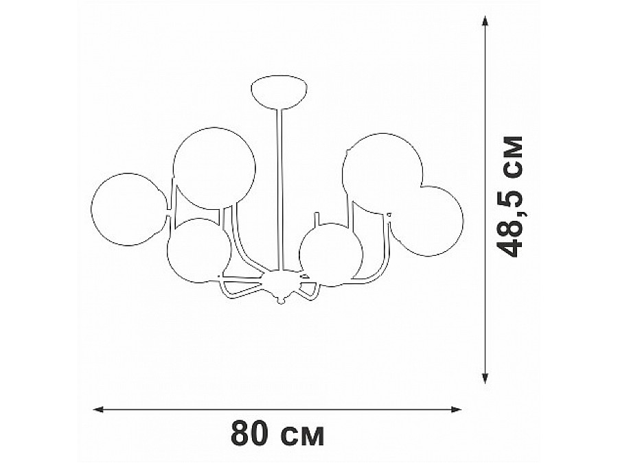Люстра на штанге Vitaluce V39570 V39570-8/6PL