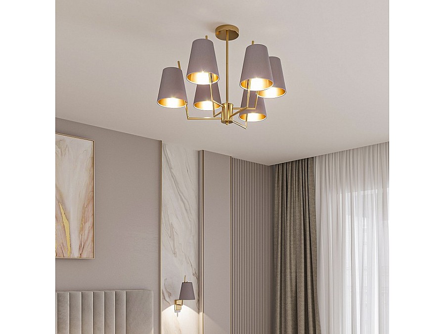 Люстра на штанге Eurosvet Topanga 60173/6 латунь