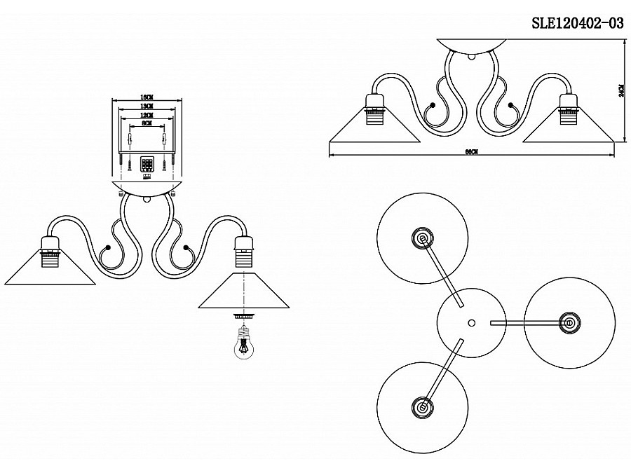 Люстра на штанге EVOLUCE Ciolla SLE120402-03