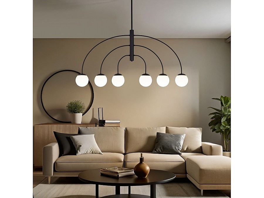 Люстра на штанге Eurosvet Cenacolo 30179/6 черный