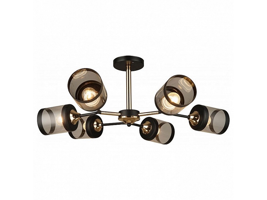 Люстра на штанге Imex MD.3592 MD.3592-6-S-BK+FGD