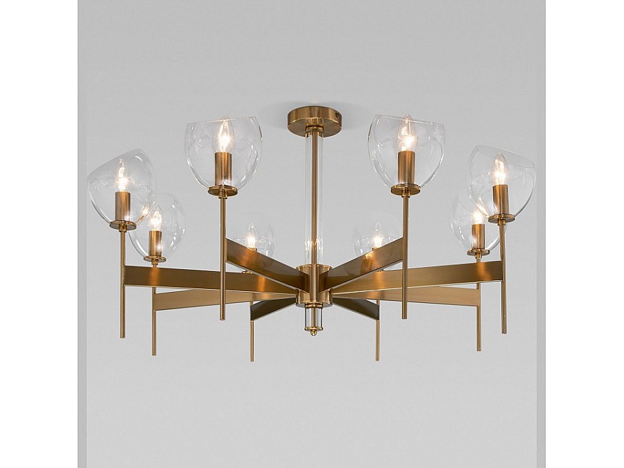 Люстра на штанге Eurosvet Arrista 60130/8 латунь Smart