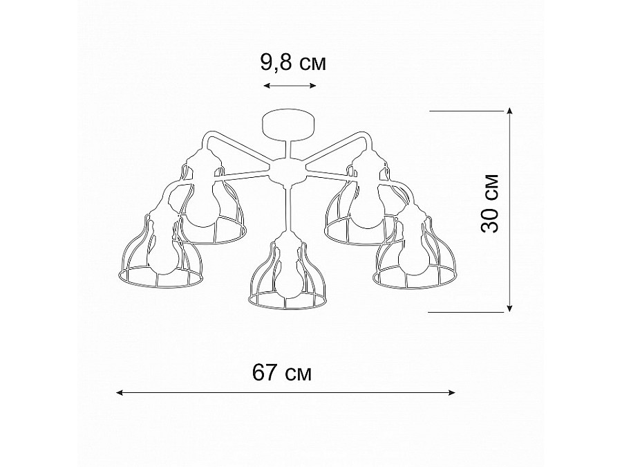 Люстра на штанге Vitaluce V3102 V3102-1/5PL
