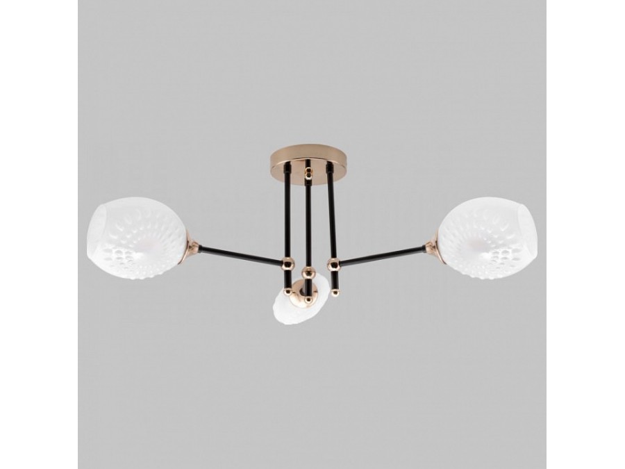 Люстра на штанге Imex MD.4144 MD.4144-3-S-BK+FGD