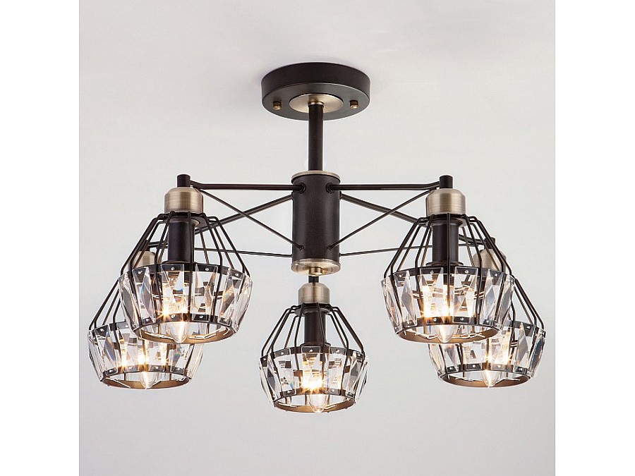 Люстра на штанге Eurosvet Lord 70075/5 черный