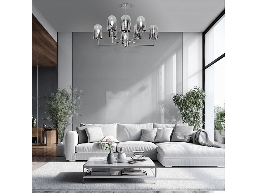 Люстра на штанге Eurosvet Pluto 60156/8 хром