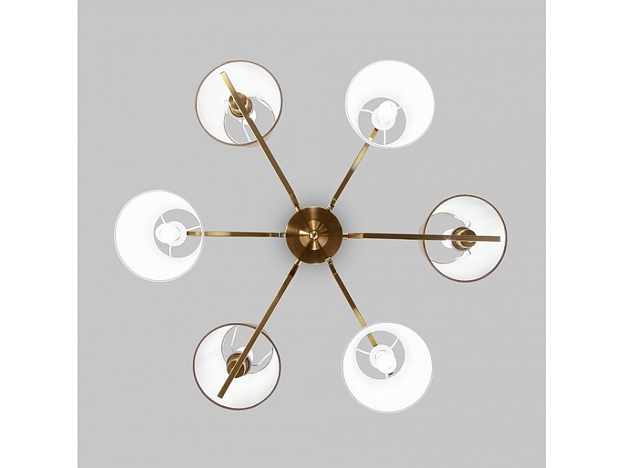 Люстра на штанге Eurosvet Ozark 60149/6 латунь