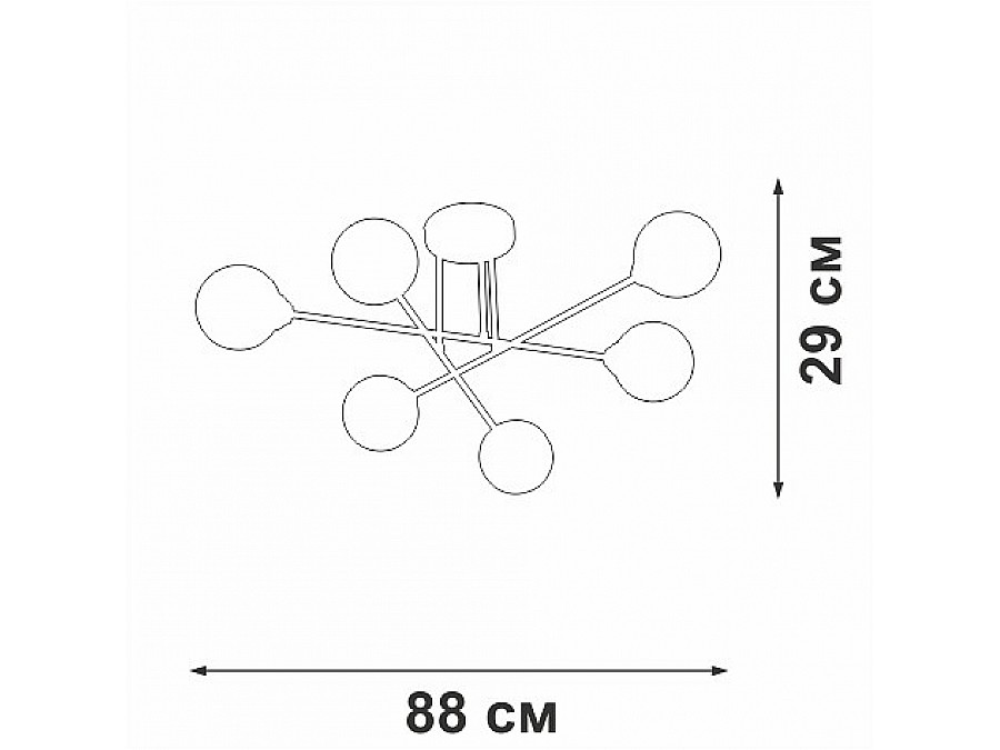 Люстра на штанге Vitaluce V3931 V3931-1/6PL