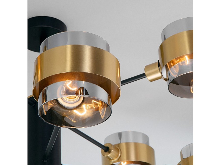 Люстра на штанге Eurosvet Arcada 70127/8 черный/дымчатый