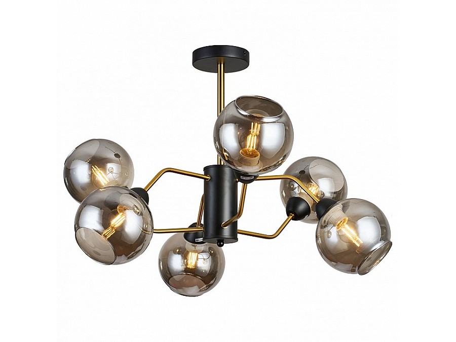 Люстра на штанге Imex MD.9083 MD.9083-6-S-BK+COP