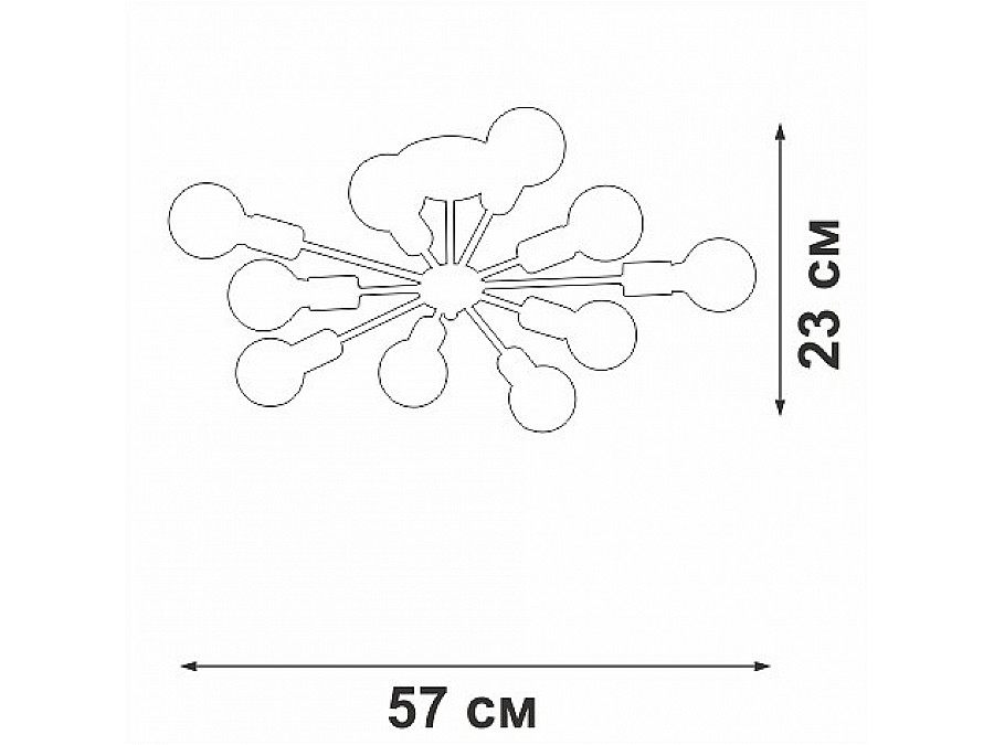 Люстра на штанге Vitaluce V4261 V4261-0/10PL
