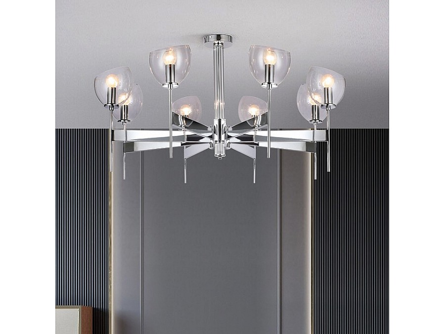 Люстра на штанге Eurosvet Arrista 60130/8 хром Smart