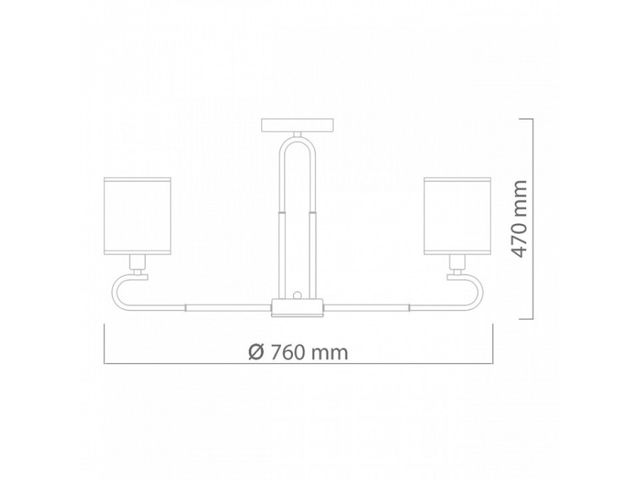 Люстра на штанге DeMarkt Конрад 10 667012508
