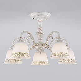 Люстра на штанге Eurosvet Campina 60107/5 белый с золотом