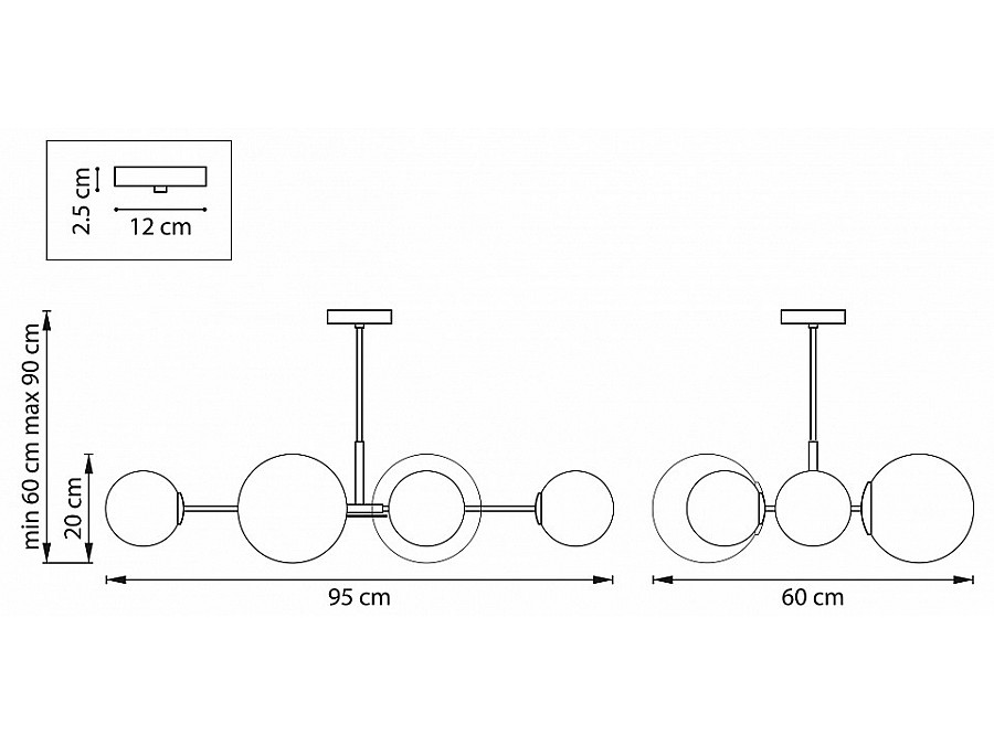 Люстра на штанге Lightstar Croco 815460