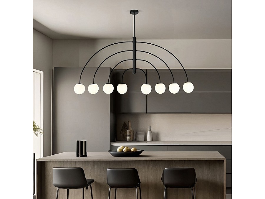 Люстра на штанге Eurosvet Cenacolo 30179/8 черный