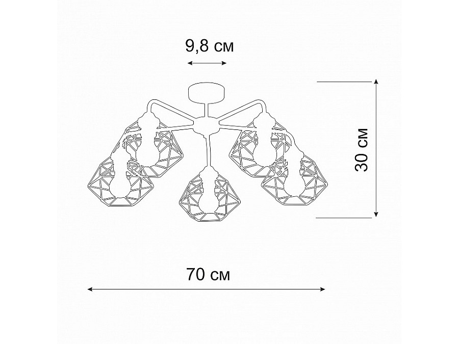 Люстра на штанге Vitaluce V4258 V4258-0/5PL