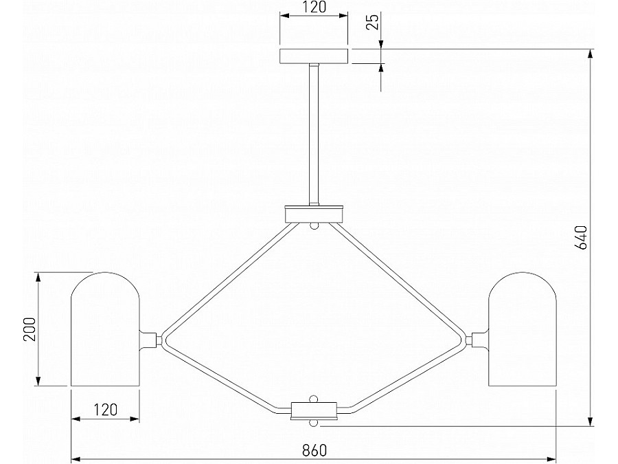 Люстра на штанге Eurosvet Bambola 60157/8 латунь