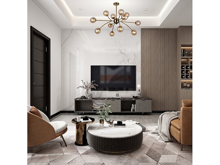 Люстра на штанге Escada Infinity 10164/12PL Copper