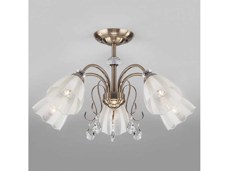 Люстра на штанге Eurosvet Floranse 30155/5 античная бронза