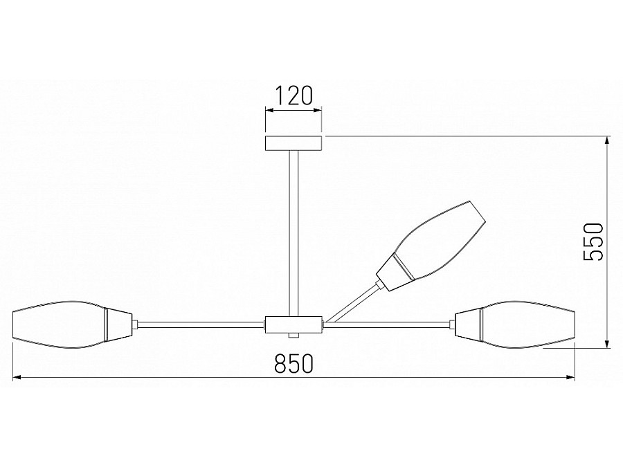 Люстра на штанге Eurosvet Thalia 60140/9 сатин-никель