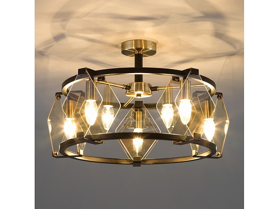 Люстра на штанге Eurosvet Aragon 60126/5 черный Smart (60116/5)