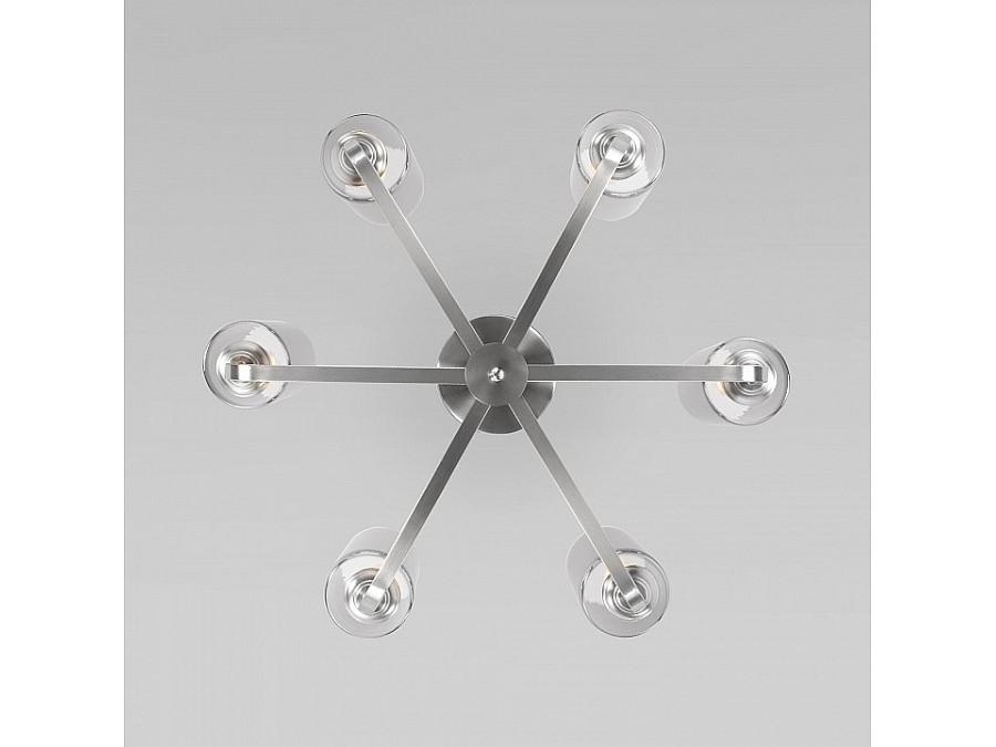 Люстра на штанге Eurosvet Defi 60138/6 сатин-никель