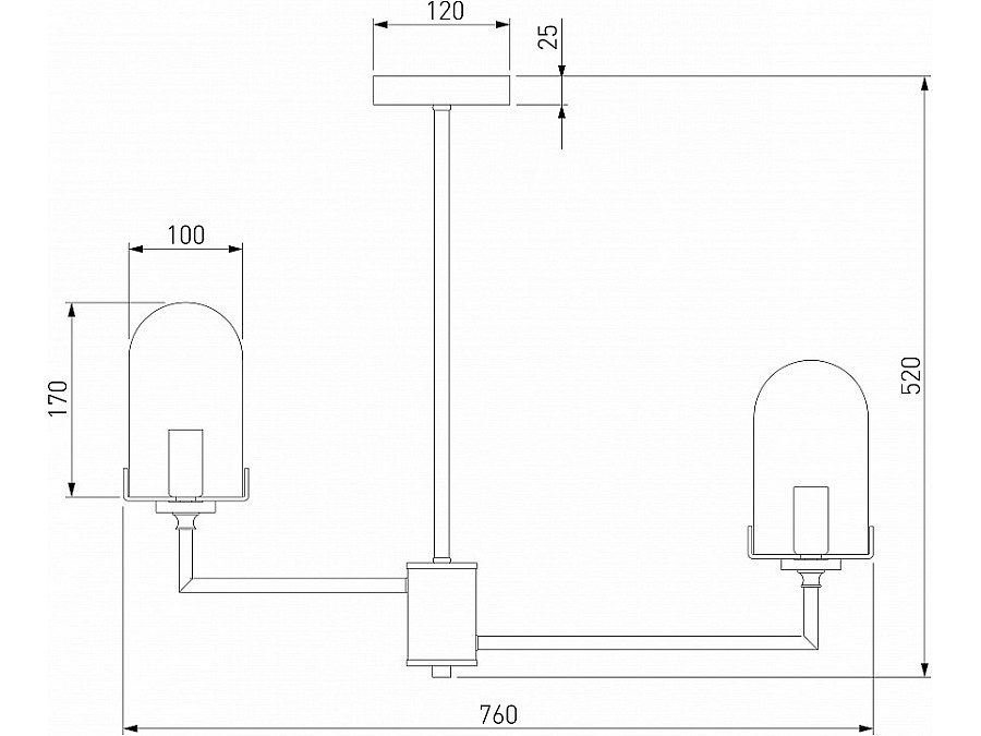 Люстра на штанге Eurosvet Pluto 60156/8 хром