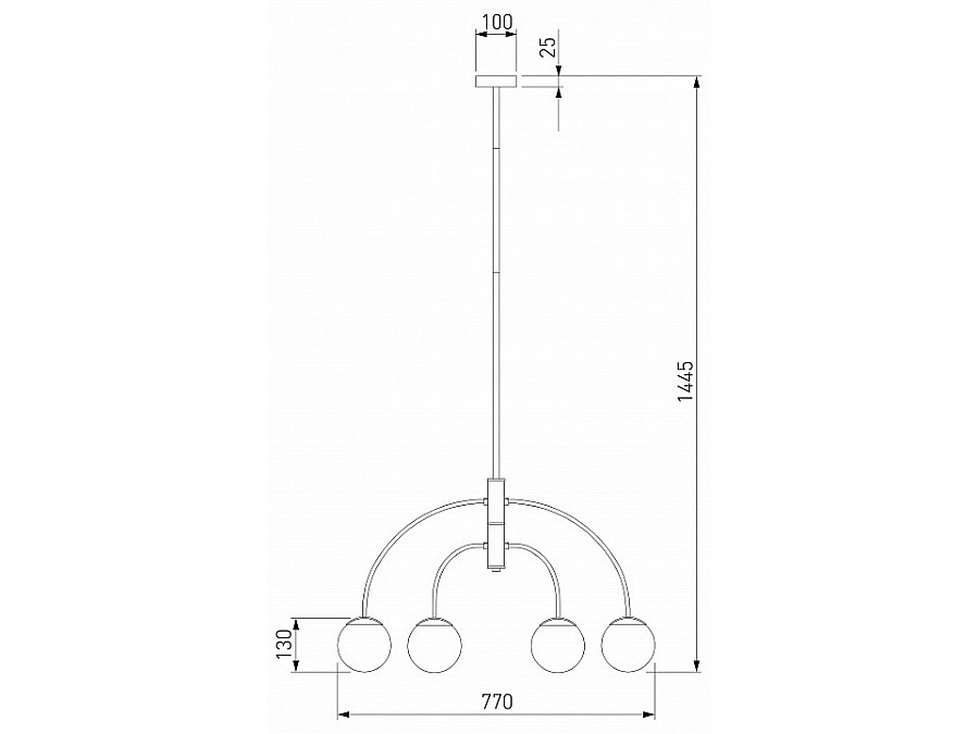 Люстра на штанге Eurosvet Cenacolo 30179/4 черный