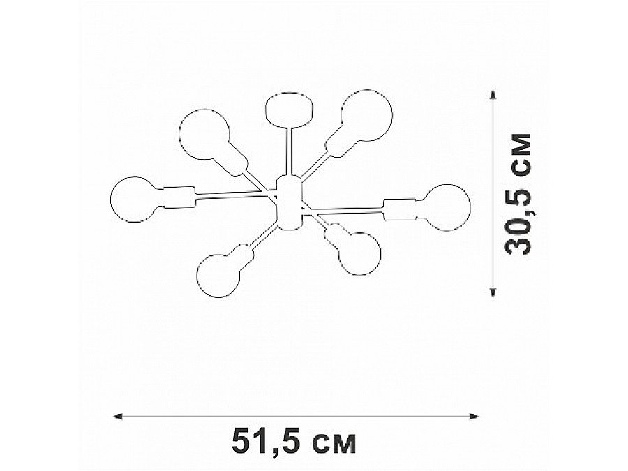 Люстра на штанге Vitaluce V39940 V39940-8/6PL