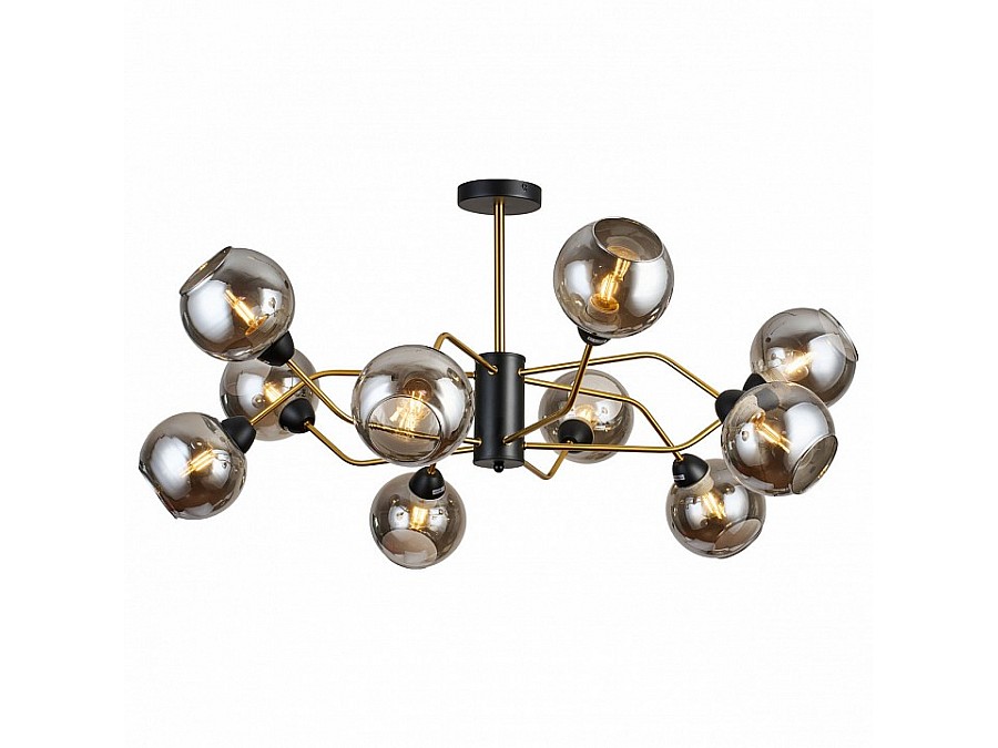 Люстра на штанге Imex MD.9083 MD.9083-10-S-BK+COP