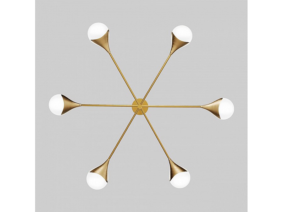 Люстра на штанге Eurosvet Calyx 60168/6 латунь