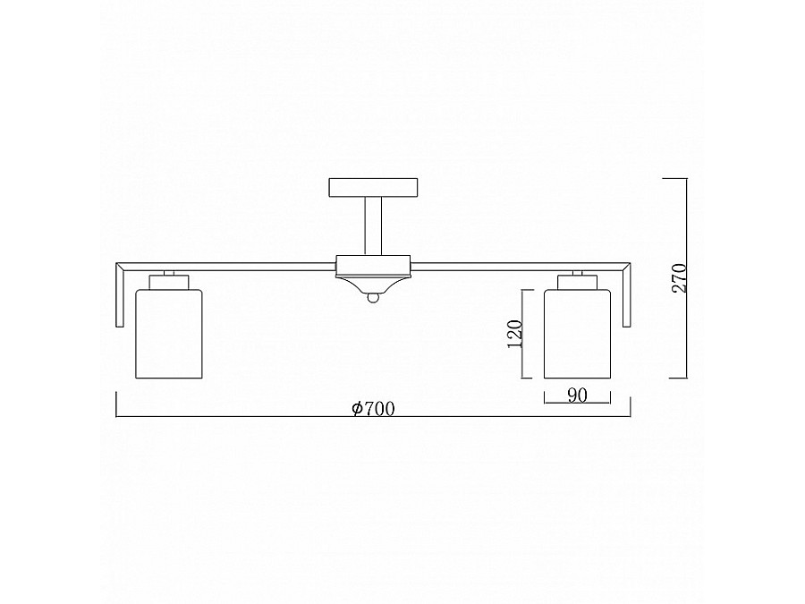 Люстра на штанге Escada Style 1142/7P Silver