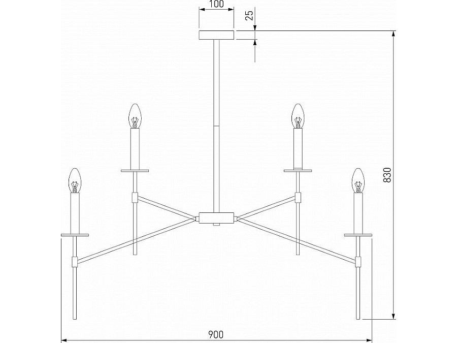 Люстра на штанге Eurosvet Anders 60142/9 латунь