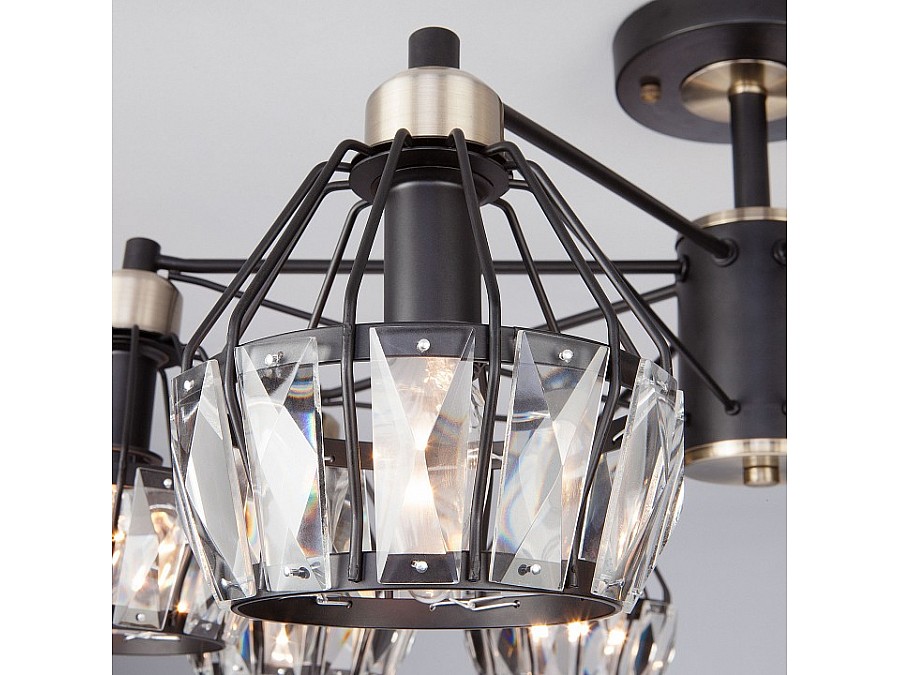 Люстра на штанге Eurosvet Lord 70075/8 черный