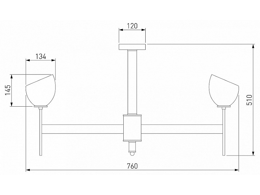 Люстра на штанге Eurosvet Arrista 60130/8 хром Smart