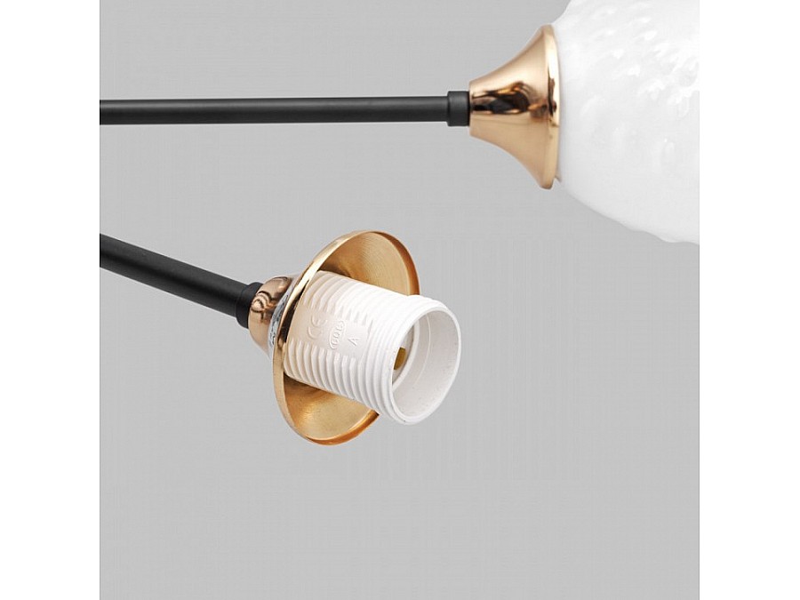 Люстра на штанге Imex MD.4144 MD.4144-5-S-BK+FGD