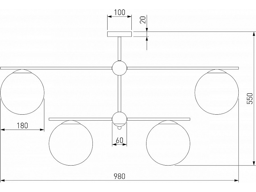 Люстра на штанге Eurosvet Marbella 60147/6 латунь
